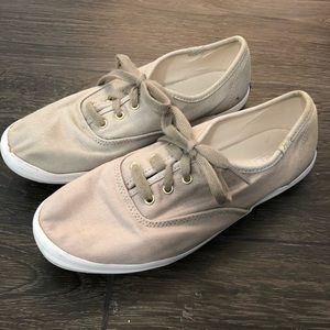 KEDS tan sparkle sneakers size 8